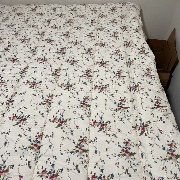 Ralph Lauren PEBBLE PATH Twin Comforter Little Pink & Blue Flowers Designer - Picture 6 of 13